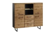 Highboard Malika, Charakter-Eiche massiv 