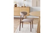 Esszimmerstuhl Levanto, sandfarbig/Holz-Nachbildung