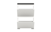 Schuhschrank Shoelove, grau/weiß, 60 cm