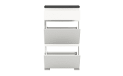 Schuhschrank Shoelove, grau/weiß, 60 cm