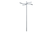 Drehkreuz für Jutzler-Schränke, chromfarbig, Durchmesser 70 cm