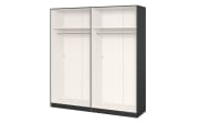 Drehtürenschrank Longline, nougat matt, 202 x 220 cm