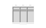 Schwebetürenschrank Top Slideline, premiumweiß,  303 x 236 cm