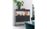 Highboard Plan X, anthrazit/Eiche rustico