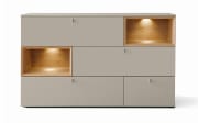 Sideboard Andiamo, steingrau/Eiche rustico