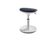 Sitzhocker Speedy, weiß, Sitzfläche grau