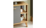 Wandschrank Glow, quarzgrau Glanz