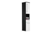 Hochschrank Gloss, Edelweiß matt, Cosmos grey