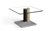 Couchtisch Varese, Klarglas, Titan-silber