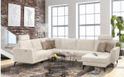Wohnlandschaft Mayla, creme, inkl. Funktionen