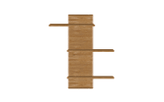 Wohnwand Bora Oak, Natureiche massiv, inkl. LED Beleuchtung 