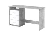 Schreibtisch Adria, betonfarbig/weiß matt