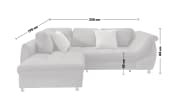 Wohnlandschaft Home, grau, Ottomane links, inkl. Liegefunktion