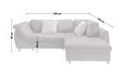 Wohnlandschaft Home, silber, Ottomane rechts, inkl. Liegefunktion