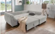 Wohnlandschaft Home, silber, Ottomane rechts, inkl. Liegefunktion