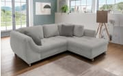 Wohnlandschaft Home, silber, Ottomane rechts, inkl. Liegefunktion