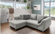 Wohnlandschaft Home, silber, Ottomane links, inkl. Liegefunktion