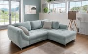 Wohnlandschaft Home, aqua, Ottomane rechts, inkl. Liegefunktion