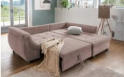 Wohnlandschaft Home, rosa, Ottomane rechts, inkl. Liegefunktion