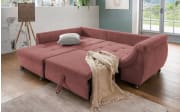 Wohnlandschaft Home, rot, Ottomane links, inkl. Liegefunktion