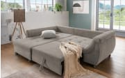 Wohnlandschaft Home, braun, Ottomane links, inkl. Liegefunktion