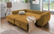 Wohnlandschaft Home, gold, Ottomane links, inkl. Liegefunktion