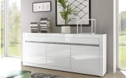 Sideboard Carat, weiß Hochglanz, inkl. Soft-Close