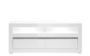 Lowboard Carat, weiß Hochglanz