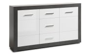 Sideboard Etero, weiß, Dark Concret