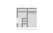 Schwebetürenschrank Saigon, Plankeneiche, 225 x 210 cm