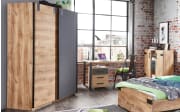 Schwebetürenschrank Liverpool, Plankeneiche, Breite 180 cm