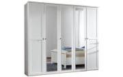 Schlafzimmer Chalet, weiß, Spiegeltüren, Breite 225 cm