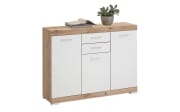 Kommode Bristrol 3, Artisan Eiche-Nachbildung/weiß