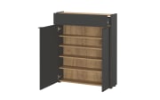 Mehrzweckschrank GW-Ameca, graphit/Eiche-Nachbildung, inkl. Softclose Funktion 