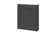Mehrzweckschrank GW-Ameca, graphit/Eiche-Nachbildung, inkl. Softclose Funktion 