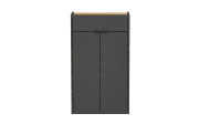 Mehrzweckschrank II GW-Ameca, graphit/Eiche-Nachbildung, inkl. Softclose Funktion 
