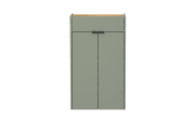 Mehrzweckschrank II GW-Ameca, taupegrün/Eiche-Nachbildung, inkl. Softclose Funktion 