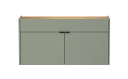 Mehrzweckschrank I GW-Ameca, taupegrün/Eiche-Nachbildung, inkl. Softclose Funktion
