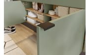 Mehrzweckschrank I GW-Ameca, taupegrün/Eiche-Nachbildung, inkl. Softclose Funktion