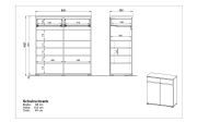 Schuhschrank GW-Lissabon, Eiche-Nachbildung/anthrazit