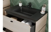 Waschbeckenunterschrank Modesto, Eiche-Nachbildung, inkl. Waschbecken