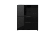 Kommode Oakland, schwarz, 83 x 102 cm