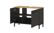 Waschbecken-Unterschrank GW-Yonkers, graphit/Eiche-Nachbildung