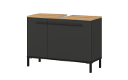 Waschbecken-Unterschrank GW-Yonkers, graphit/Eiche-Nachbildung