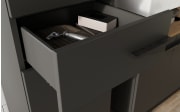 Hochschrank GW-Yonkers, graphit/Eiche-Nachbildung