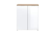 Schuhschrank GW-Telde, weiß/Eiche Nachbildung, 89 cm, inkl. Softclose Funktion 