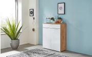 Kommode GW-Telde, weiß/Eiche Nachbildung, 89 cm, inkl. Softclose Funktion 