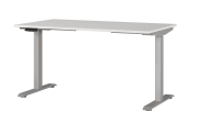 Schreibtisch GW-JET, lichtgrau/silber