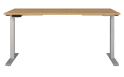 Schreibtisch GW-JET, Grandson-Eiche-Nachbildung/silberfarbig