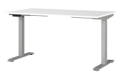 Schreibtisch GW-JET, weiß/silberfarbig